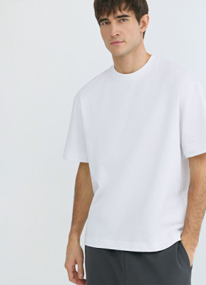 Футболка из плотного хлопка, Белый