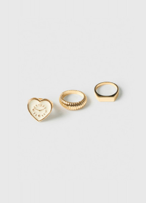 Кольца, 3 шт., Золотой
