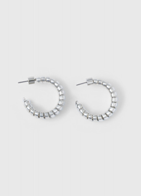 Серьги-кольца, Серебряный