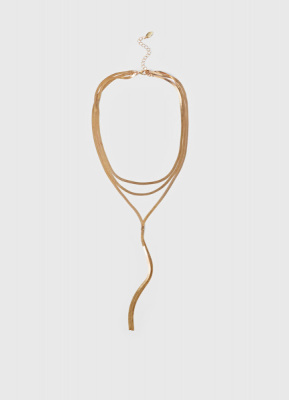 Трёхъярусное колье с цепочкой, Золотой