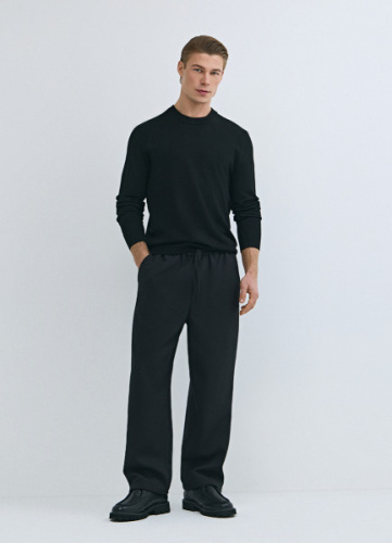 Широкие брюки на кулиске, Черный