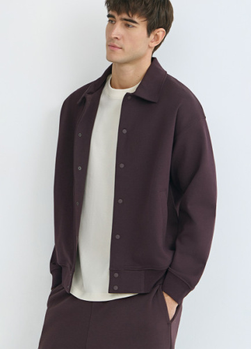 Куртка с воротником поло, Фиолетовый