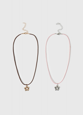 Ожерелье для девочек, 2 шт., Мультицвет