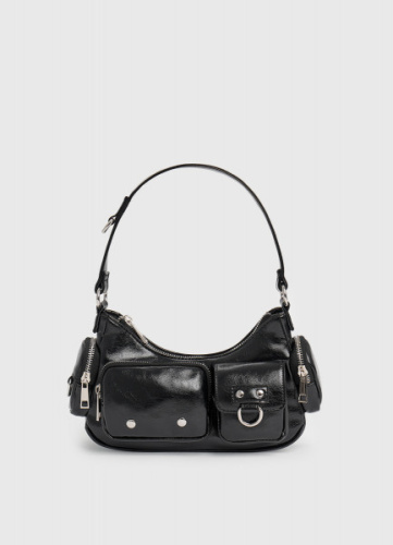 Сумка из искусственной кожи для девочек, Черный