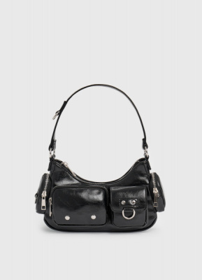 Сумка из искусственной кожи для девочек, Черный