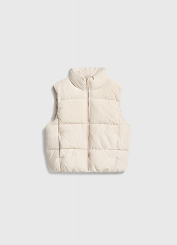 Утеплённый жилет для девочек, Белый