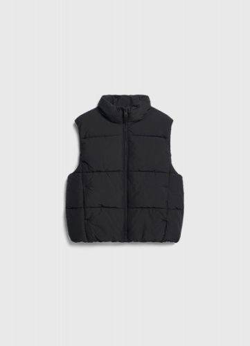 Утеплённый жилет для девочек, Черный