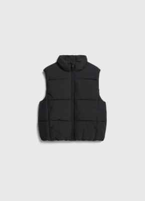 Утеплённый жилет для девочек, Черный