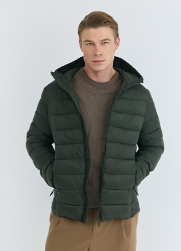 Утеплённая лёгкая куртка, Зеленый