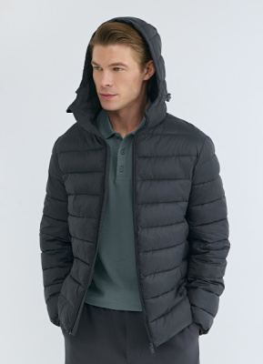 Утеплённая лёгкая куртка, Серый