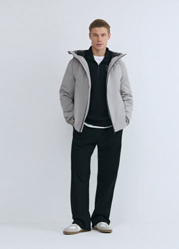 Утеплённая куртка с капюшоном, Бежевый