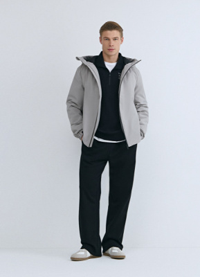 Утеплённая куртка с капюшоном, Бежевый