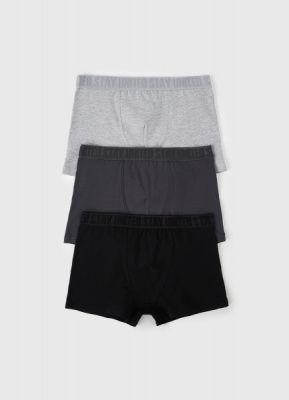 Трусы-боксеры для мальчиков, 3 шт., Серый