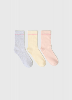 Высокие носки для девочек, 3 пары, Мультицвет