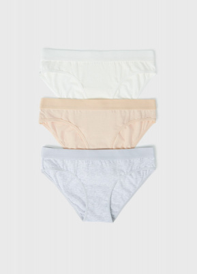 Трусы-слипы для девочек, 3 шт., Серый