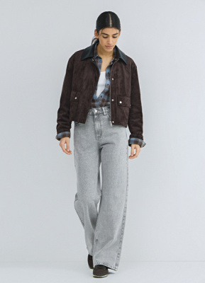 Замшевая куртка, Коричневый