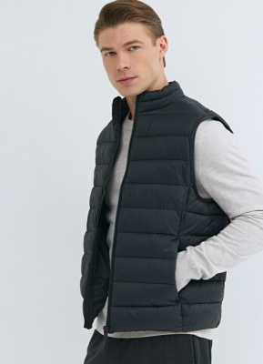 Ультралёгкий жилет с воротником-стойкой, Серый