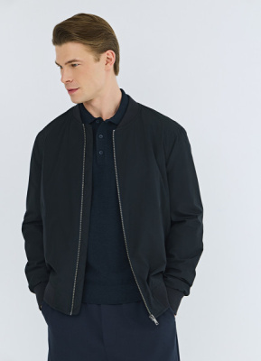 Утеплённый бомбер, Синий