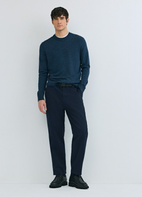 Брюки из твила, Синий