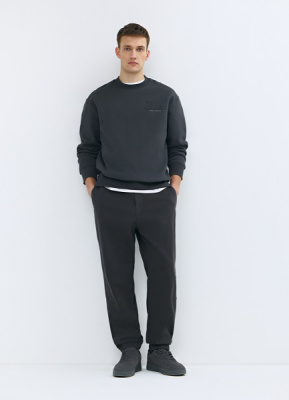 Джоггеры из эластичной ткани, Серый