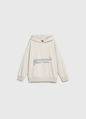 Худи с принтом для мальчиков, Бежевый