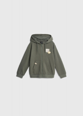 Толстовка на молнии для мальчиков, Зеленый