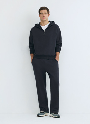 Трикотажные прямые брюки, Синий