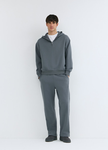 Трикотажные прямые брюки, Серый