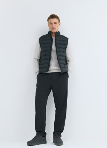 Брюки из мягкого пике, Черный