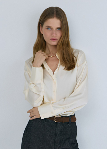 Блузка из сатина, Желтый