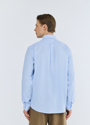 Рубашка в клетку виши, Голубой