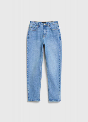 Джинсы Mom с высокой посадкой, Голубой