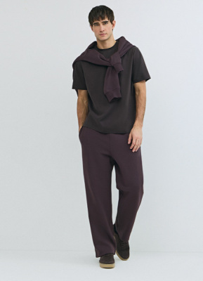 Футболка из мерсеризованного хлопка, Коричневый