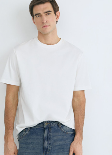 Футболка из мерсеризованного хлопка, Белый