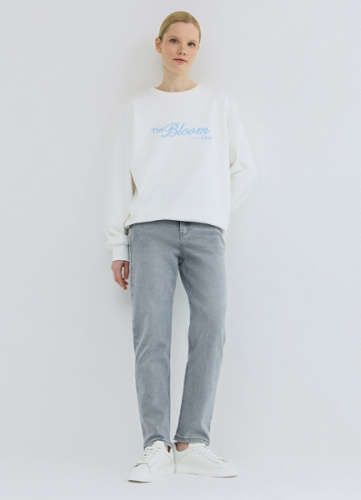 Джинсы Mom с высокой посадкой, Серый