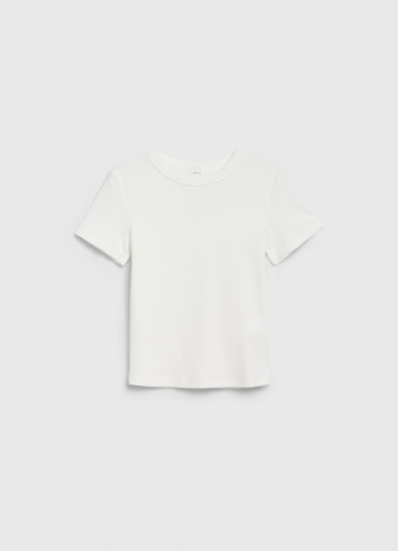 Футболка в рубчик для девочек, Белый