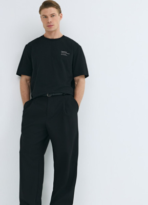 Футболка с принтом, Черный