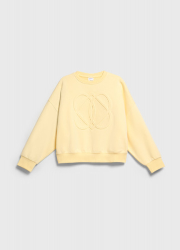 Свитшот с объёмным принтом для девочек, Желтый