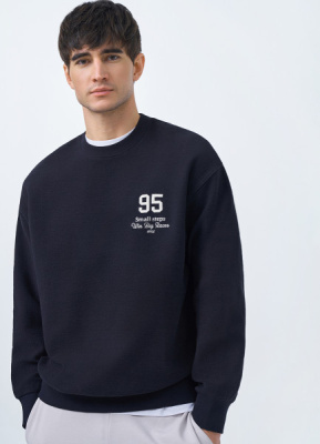 Свитшот с вышивкой, Синий