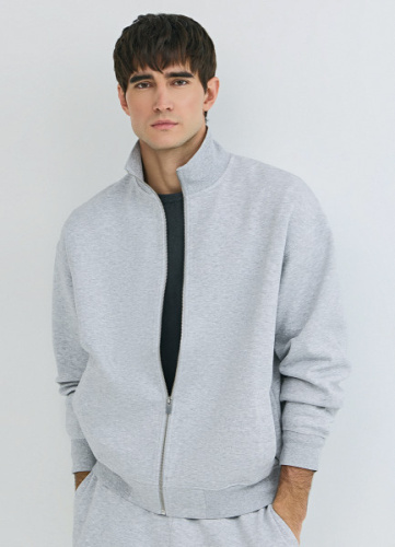 Куртка с воротником-стойкой, Серый