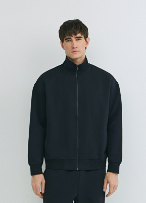 Куртка с воротником-стойкой, Черный