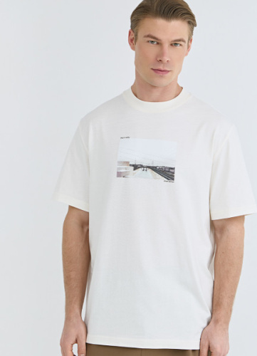 Футболка с принтом, Белый