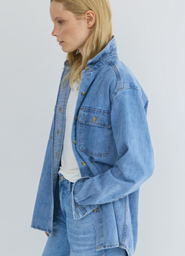 Джинсовая рубашка, Голубой