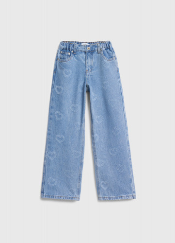 Прямые джинсы Straight для девочек, Голубой