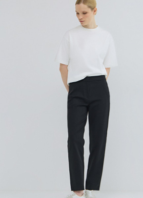 Зауженные прямые брюки, Черный