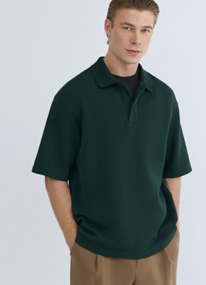 Поло свободного силуэта, Зеленый