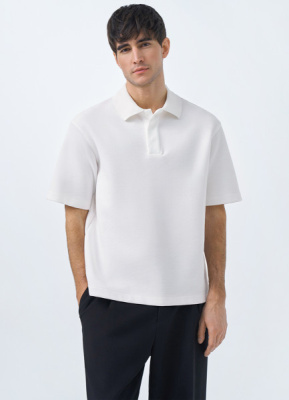 Поло свободного силуэта, Белый