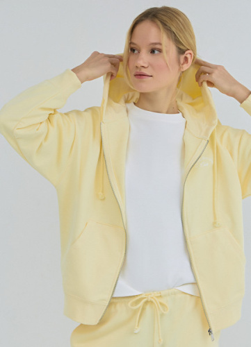 Толстовка на молнии с вышивкой, Желтый