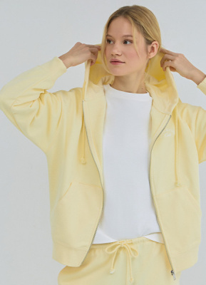 Толстовка на молнии с вышивкой, Желтый