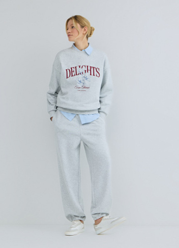 Джоггеры из мягкого трикотажа, Серый